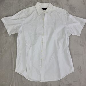 Ralph Lauren White Textured Button-Down Shirt Men's Shirt | Collar | Size L